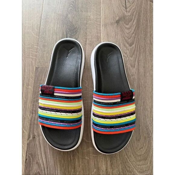 AIR JORDAN Shoes - AIR JORDAN MODERO SANDAL - MULTICOLOR/GYM RED/WHITE Womens size 11